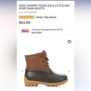Toddler Sperry boots